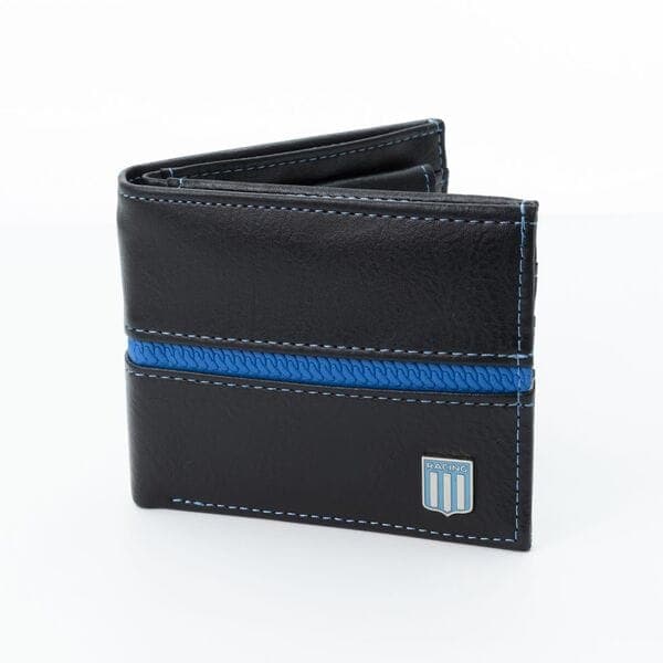 Billetera Racing Club Costura Azul