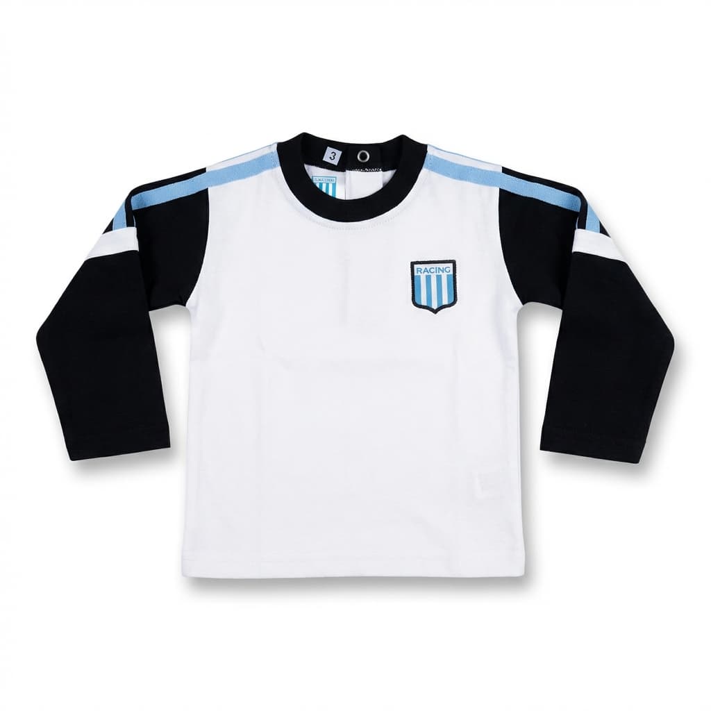 Remera Racing Club Orgullo - Manga Larga Infantil